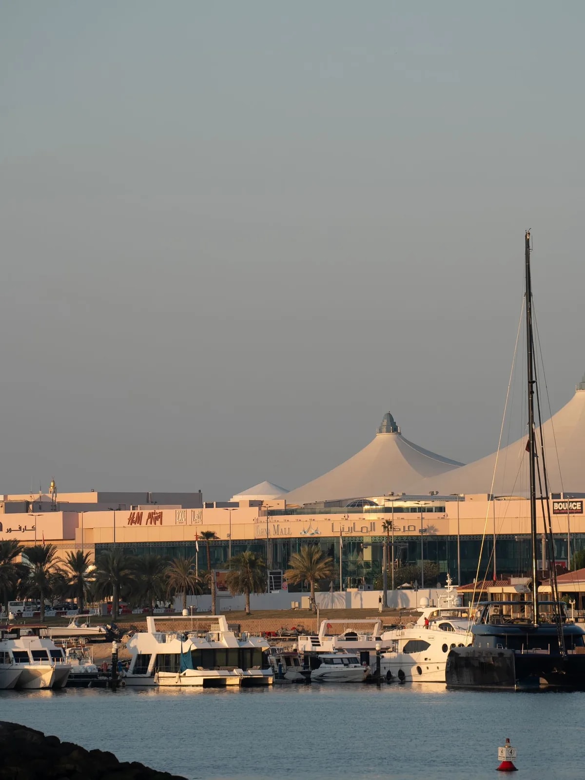 Yachts at the Abu Dhabi Yacht Club by Marina Mall, a short drive from the Al Bateen villas we automate
