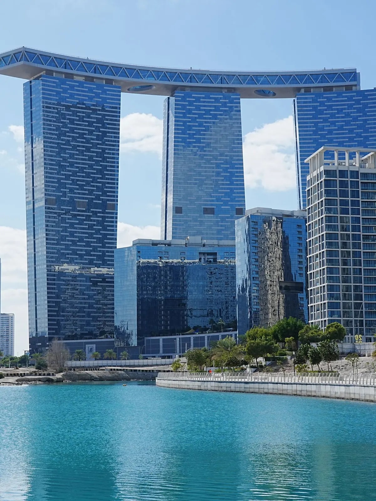 Gate Towers in Shams Abu Dhabi, joined by a sky bridge, where we design smart apartments