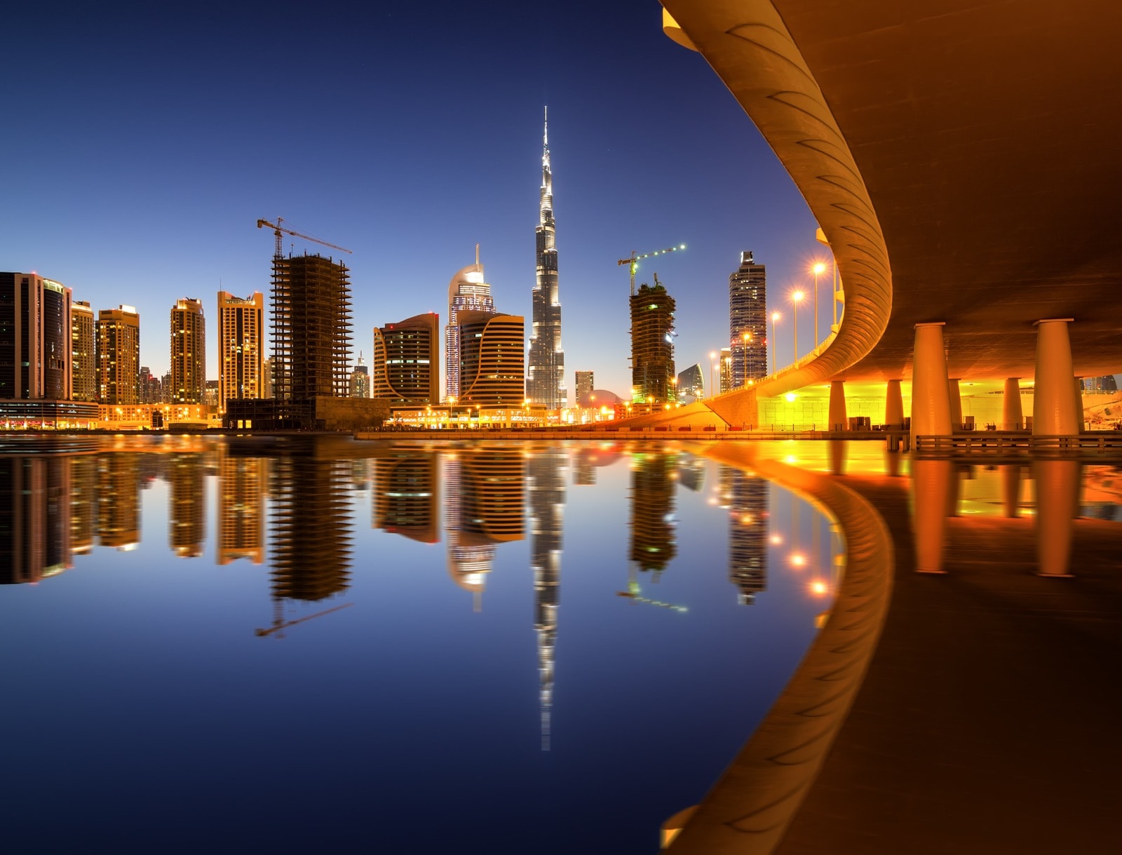 Dubai Business Bay skyline near the head office