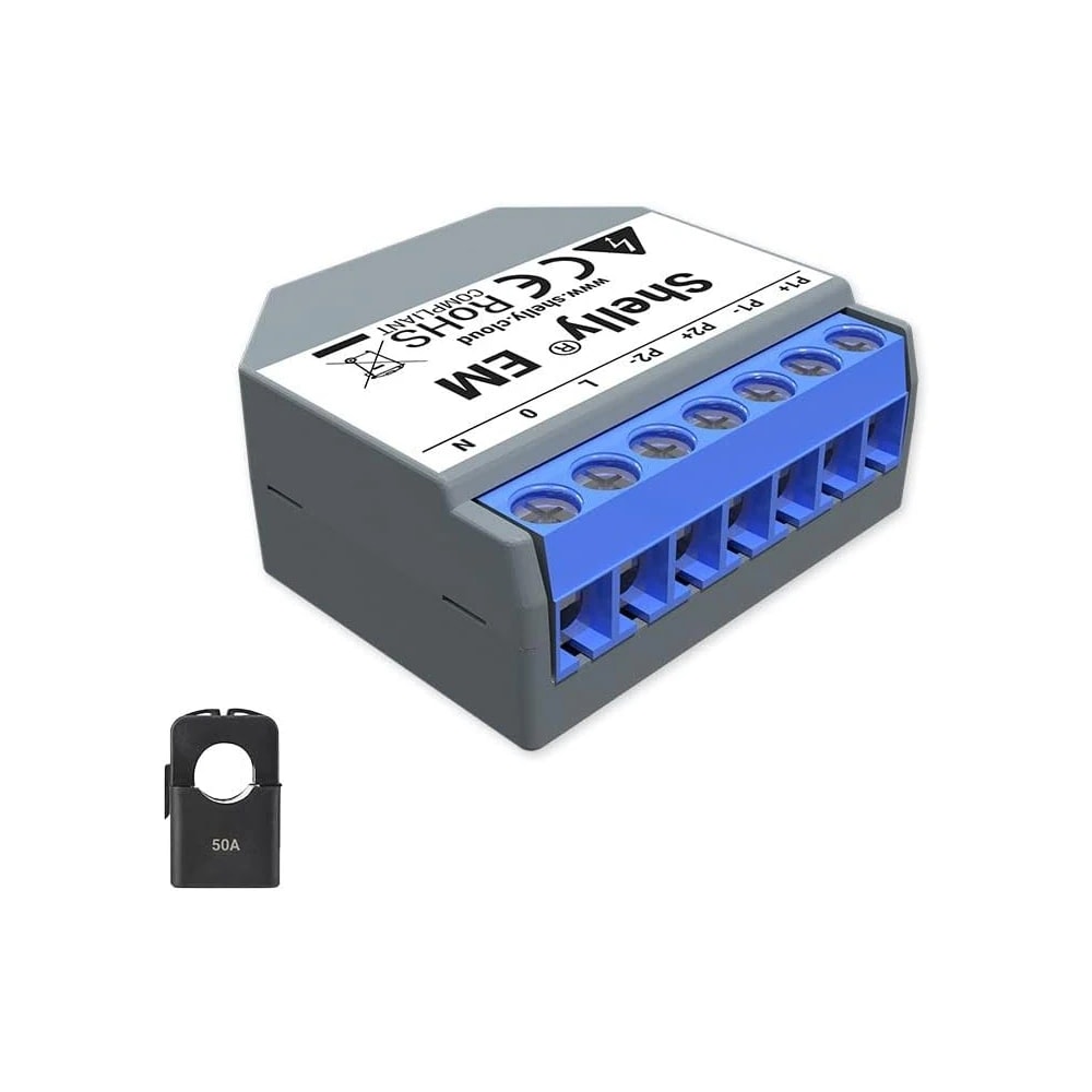Shelly EM + 1 Clamp Energy Monitor (50A)