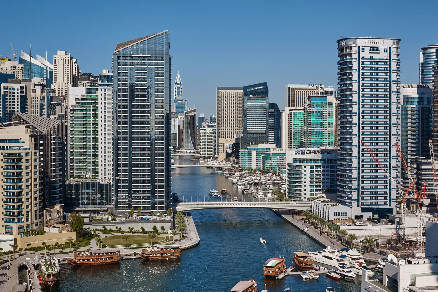 Dubai Marina canal and apartment towers, where holiday home rules vary building by building