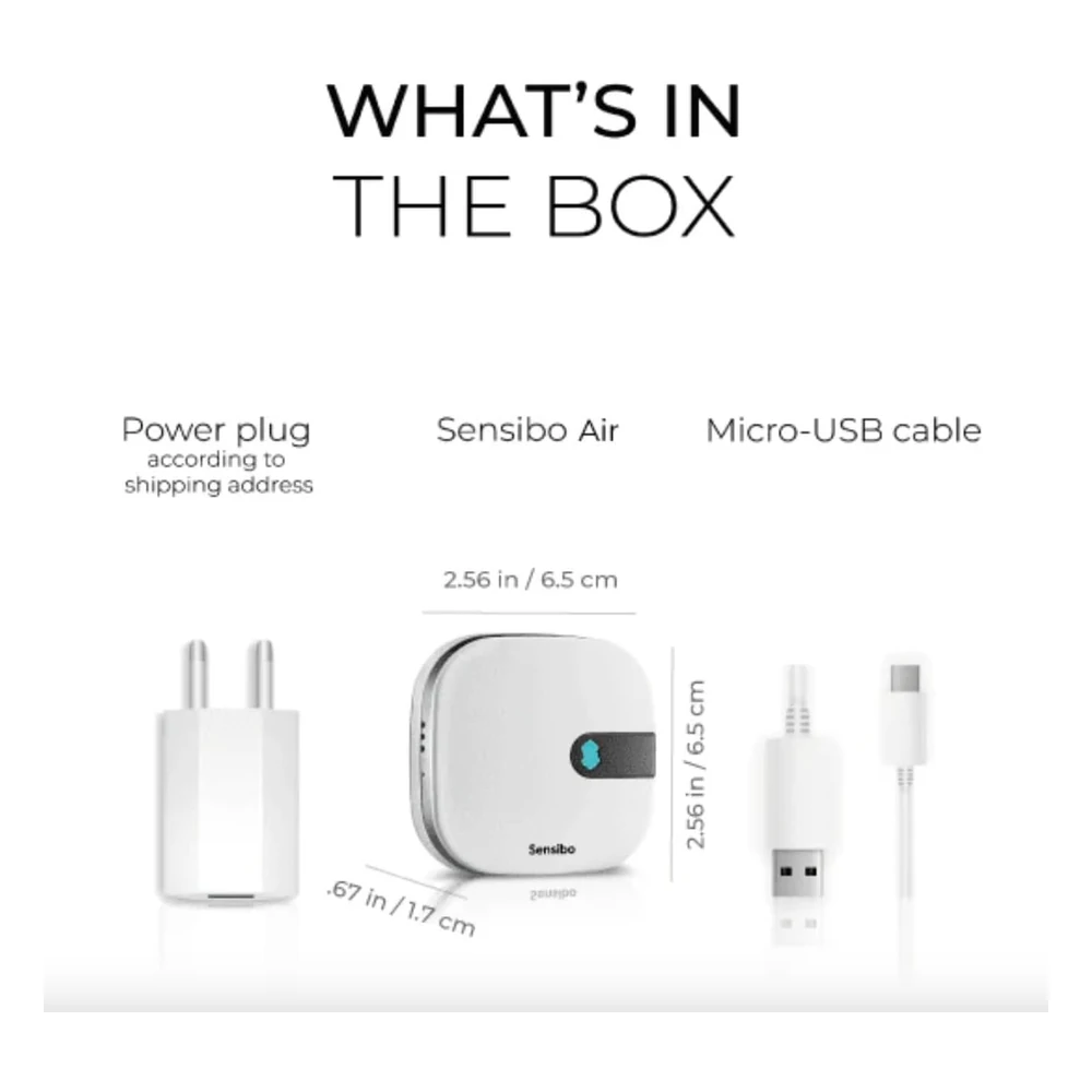 Sensibo Air smart AC controller as stocked on the Dubai Smart Home product catalogue